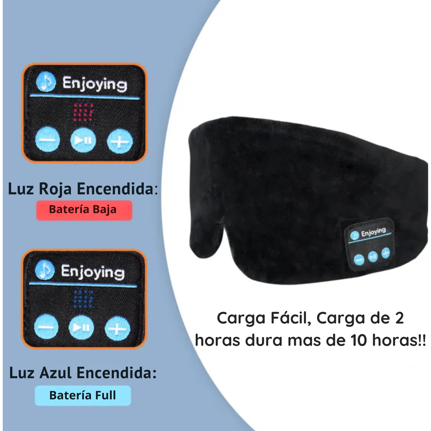 Antifaz Con Audífonos Para Dormir